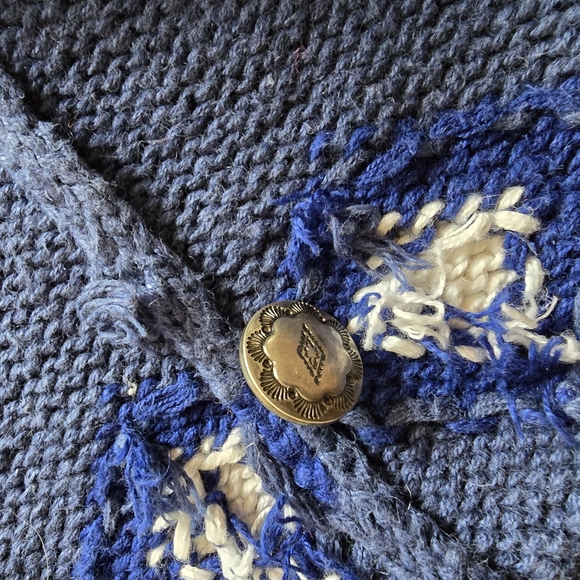 NUVO Blue Multicolor Geometric Cardigan - Picture 6 of 7